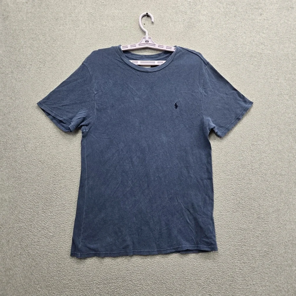 Polo Ralph Lauren Men Shirt XL Blue Embroidered Logo Short Sleeve